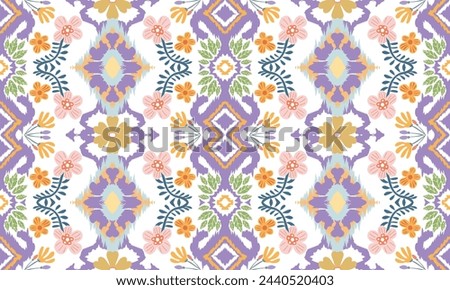 Hand draw Seamless pattern with fantasy flowers, ethnic rotary repeat fabric and tile design, natural wallpaper, floral decoration curl illustration.great for textiles, banners, wallpapers, wrapping.