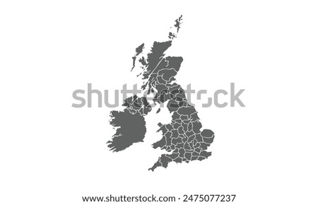 England map isolated on white background. for website layouts, background, education, precise, customizable, Travel worldwide, map silhouette backdrop, earth geography, political, reports.