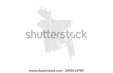 Bangladesh map Grayscale,isolated on white background for website layouts,background,education, precise,customizable,Travel worldwide,map silhouette backdrop,earth geography, political,reports.