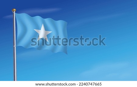 Somalia Flag for Independence Day Background  Vector Illustration