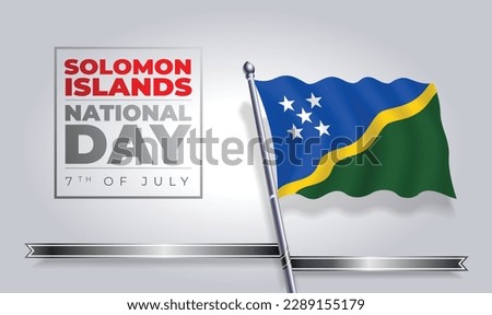 Happy independence day Solomon Islands Vector Template Design