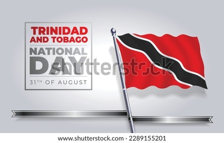 Happy independence day Trinidad and Tobago Vector Template Design