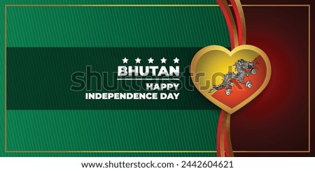 Bhutan National Day, celebration template banner vector Illustration
