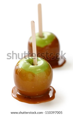 caramel apple, taffy apple, candy apple, toffee apple