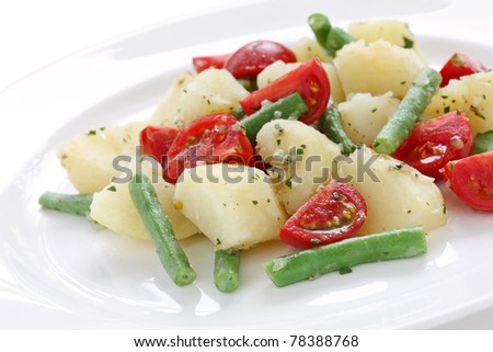 potato tomato green bean salad