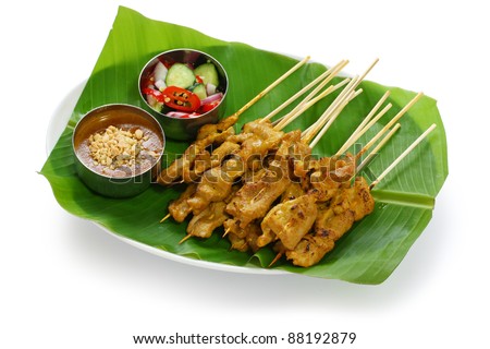 moo satay, pork satay, thai cuisine