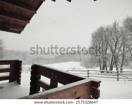 Similar – Image, Stock Photo frozen wooden brown fence outdoors