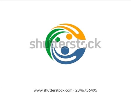 C letter logo design with family combination