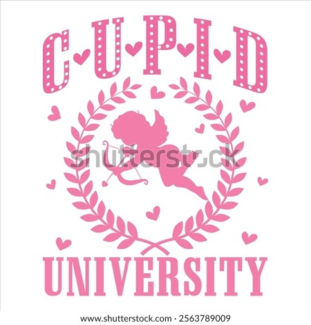 CUPID UNIVERSITY  Cupid Valentine's day T-Shirt Design