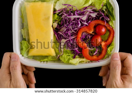 Salad Background / Salad / Salad on Black Background