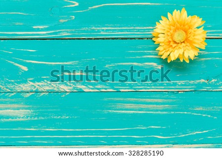 Yellow Flower Background / Yellow Flower / Yellow Flower on Vintage Wooden Background