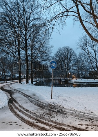 Similar – Foto Bild Blaugefroren Schnee