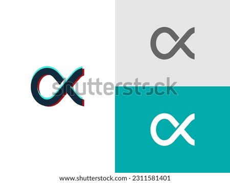 Alpha letter logo icon vector template