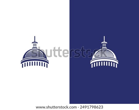 Capitol building logo icon vector template