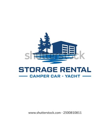 self storage garage logo vector isolated on white background