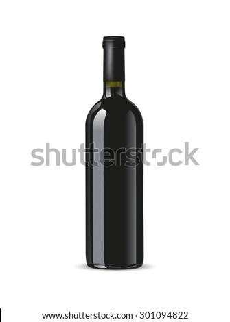 Bottle of wine vector