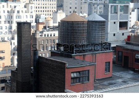 Similar – Image, Stock Photo New York Water Tanks