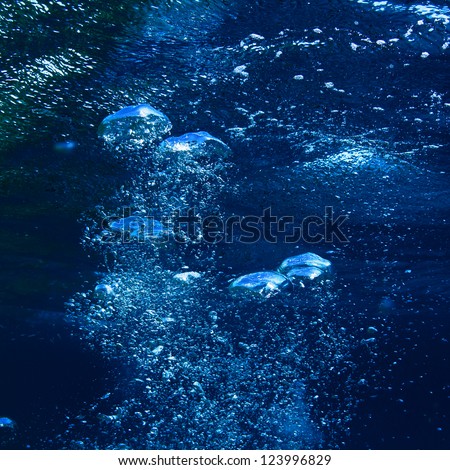 abstract blue underwater surface and ripples
