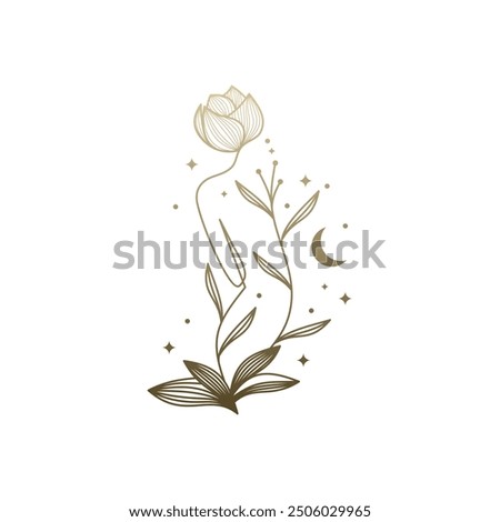 Aesthetics Logo Images. Woman body spa aesthetics monoline luxury logo design