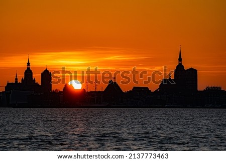 Similar – Image, Stock Photo View from Altefähr to Stralsund, Rügen