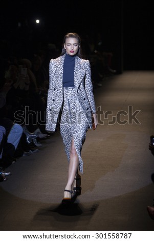 Super Model Irina Shayk walks the runway for Naomi Campbell  Fashion for Relief Fashion Show during Mercedes Benz Fashion Week Fall Winter 2015 in New York on February 14, 2015