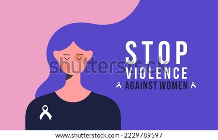 Stop Violence Against Women Banner Background