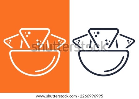 Tortilla chips icon. Vector illustration. Flat style element