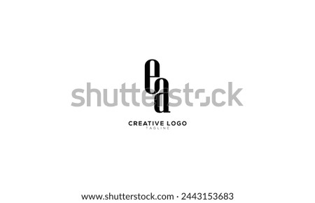 EA AE ED Abstract initial monogram letter alphabet logo design