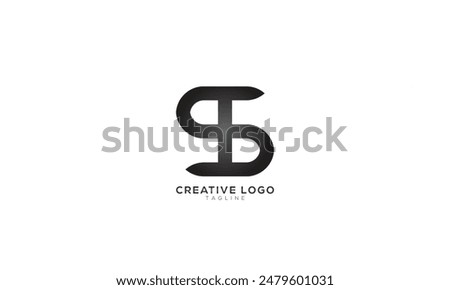 DSP SPD Abstract initial monogram letter alphabet logo design