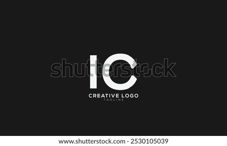 IC 1C Abstract initial monogram letter alphabet logo design