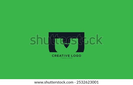 MU UM Abstract initial monogram letter alphabet logo design