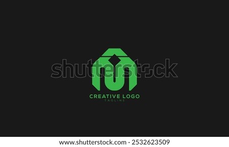 MU UM MT TM Abstract initial monogram letter alphabet logo design