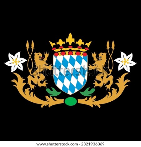 vector cdr eps heraldic coat of arms hosen edelweis for embroidery