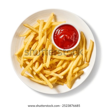 Similar – Image, Stock Photo fries French fries Ketchup