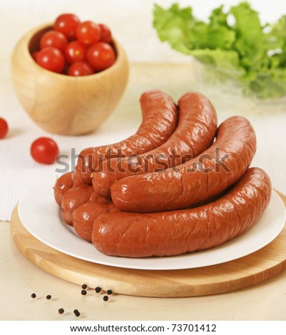 smoked pork sausages