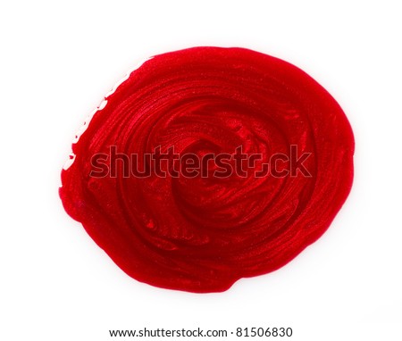 red nail polish sample