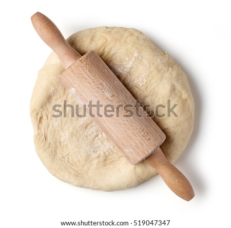 Similar – Image, Stock Photo Pie dough and rolling pin above view.
