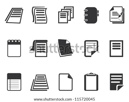 Documents icons set