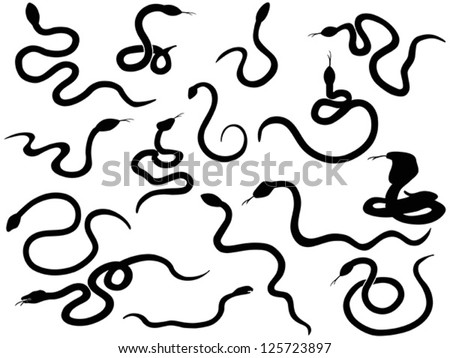 Snake Black Head Clip Art Free Vector | 123Freevectors