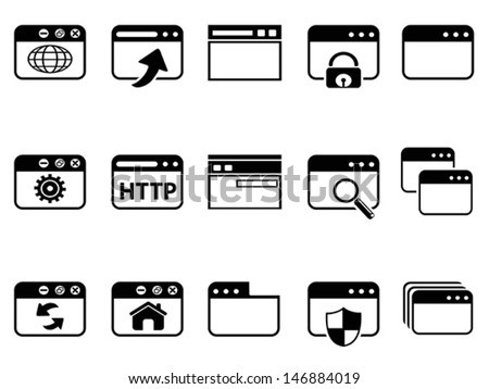 browser icon set 