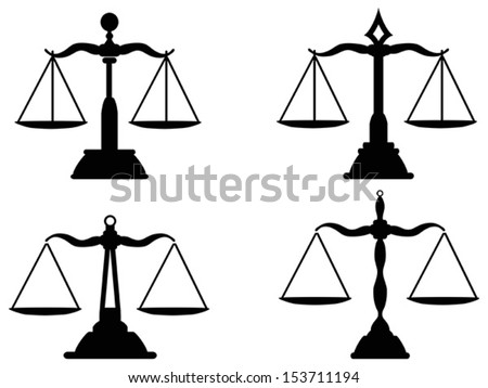Justice scales silhouette 