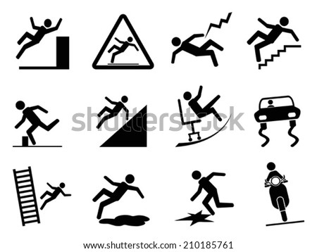 Image, Stock Photo Warning sign slope in Azores