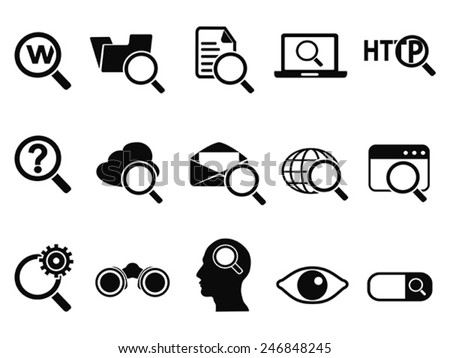 searching icons set