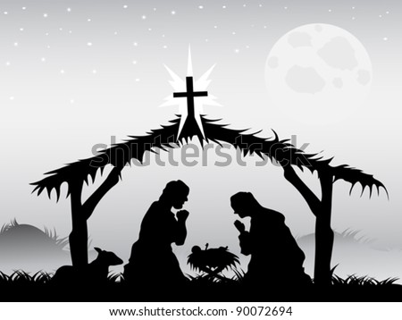 Nativity Scene,Vector - 90072694 : Shutterstock
