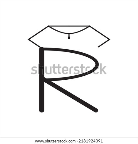 R shirt logo icon design illustration template web Stock fotó © 