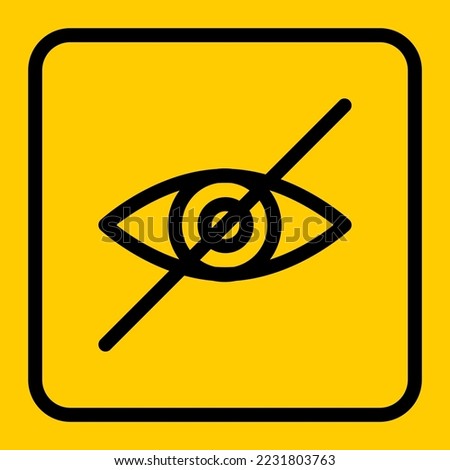 Blind people outline icon. No or low vision,blind eye line sign. Editable stroke. Vector illustration	