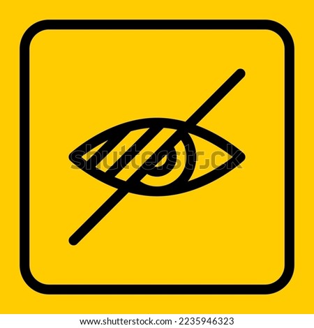 Blind people outline icon. No or low vision,blind eye line sign. Editable stroke. Vector illustration	