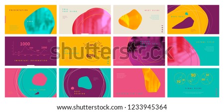 Template for business presentations. Multicolored and Abstract elements on a different background. Presentation slide, flyer leaflet, brochure cover, report, marketing and banner