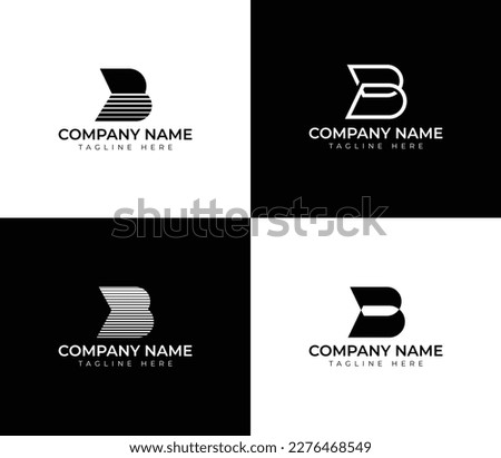 Abstract Set of creative letter b logo vector design bundle inspiration. Logos can be used for icons, brands, identities, alphabet, abstracts.
