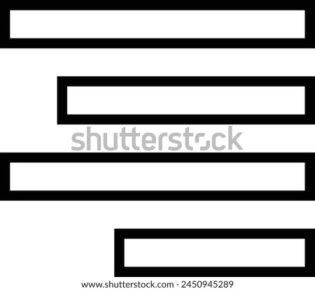 align right icon. Thin linear style design isolated on white background
